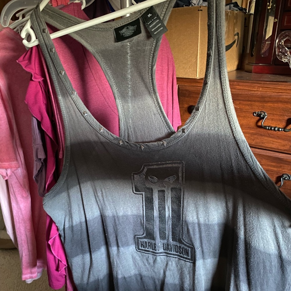 Harley Davidson Racerback long tank/ cover up